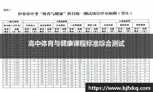高中体育与健康课程标准综合测试