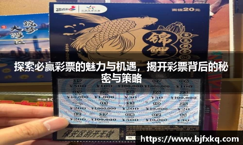 探索必赢彩票的魅力与机遇，揭开彩票背后的秘密与策略